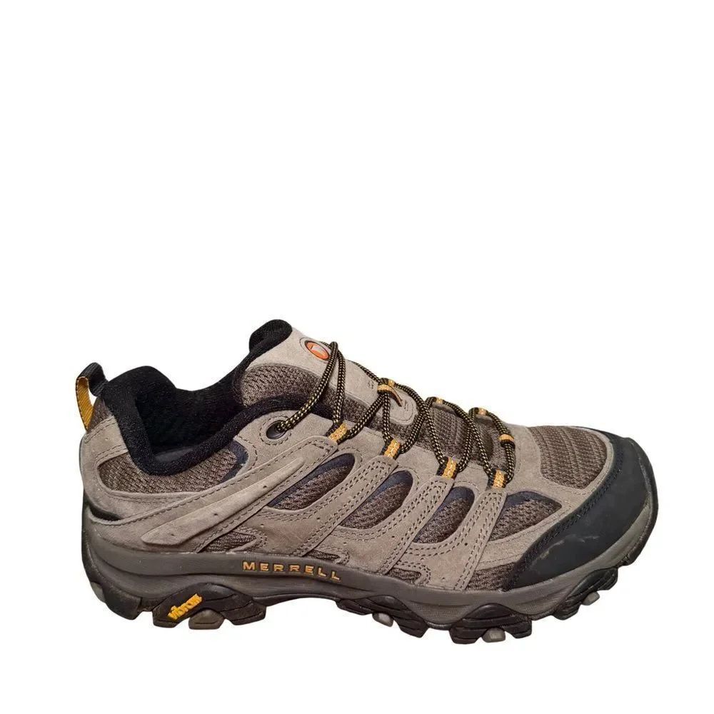 Merrell trail hiking Gray and Black Trail Shoes with Yellow Highlights size 11.5